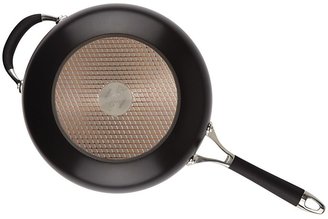 Anolon Infused Copper 4-Quart Covered Chef's Pan with Helper Handle, Black