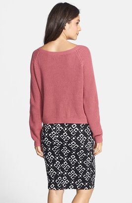 Lush Print Textured Midi Skirt (Juniors) (Online Only)