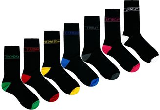 ASOS 7 Pack Socks With Weekdays Design