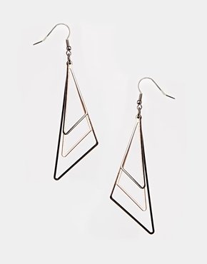 ASOS Abstract Triangle Earrings - Multi