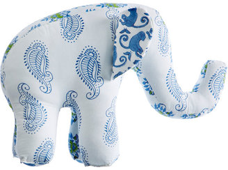 Rikshaw Organic Taj Blue Patch Elephant Decorative Pillow