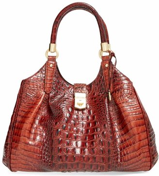 Brahmin Elisa Croc Embossed Leather Shoulder Bag