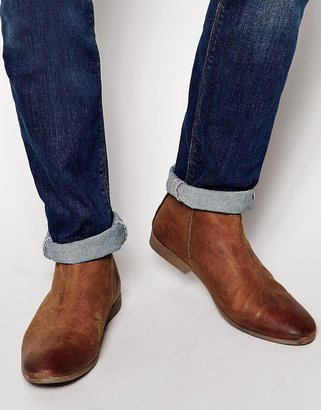 ASOS Chelsea Boots in Leather - Tan