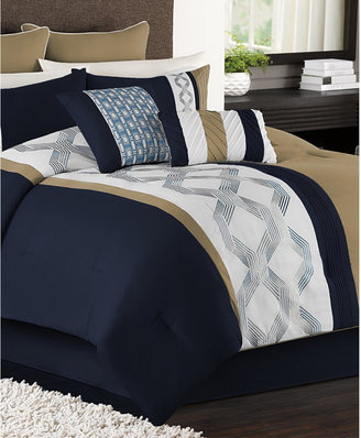 CLOSEOUT! Carrigan 7 Piece King Embroidered Comforter Set