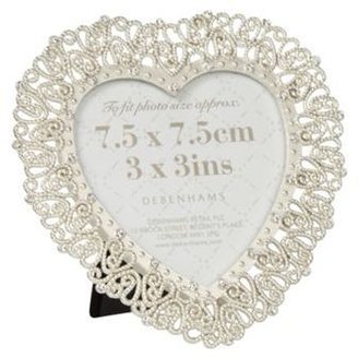 Debenhams Silver diamante heart photo frame