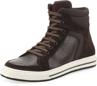 Kenneth Cole Suite Locker Perforated Sneaker, Brown