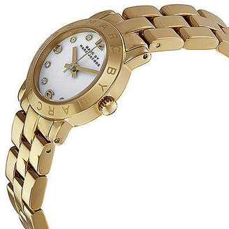 Marc by Marc Jacobs Marc Jacobs Mini Amy White Dial Gold-Tone Stainless Steel Ladies Watch MBM3057