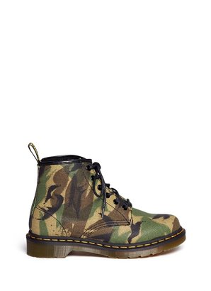 'Cerren' camouflage canvas boots