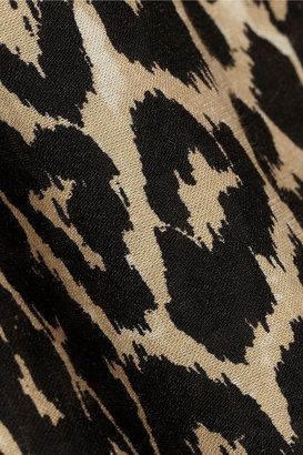 Tamara Mellon Leopard-print cotton and silk-blend blouse