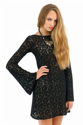 American Gold Sacred Heart Mini in Black Lace