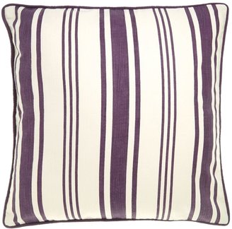 Linea Stripe cotton cushion, purple