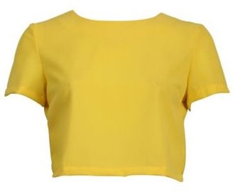 Alice & You Yellow short sleeve cropped blouse