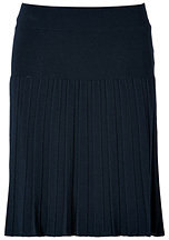 Sonia Rykiel Wool Pleated Skirt in Marine Fonce