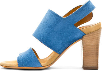 Chloé Blue Suede Heeled Sandals