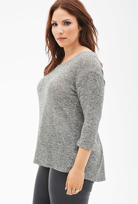 Forever 21 plus size metallic knit top