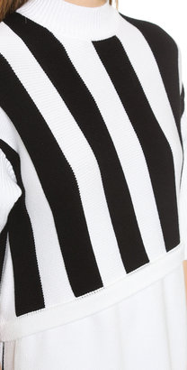 3.1 Phillip Lim Stripe Overlay Sweater