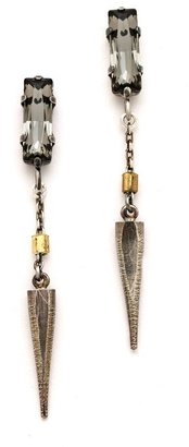 Bing Bang Baguette Crystal Spike Drop Earrings