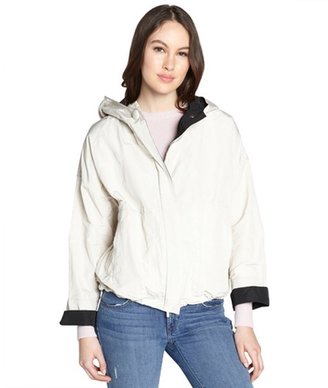 Moncler white and navy 'Perla' hood jacket