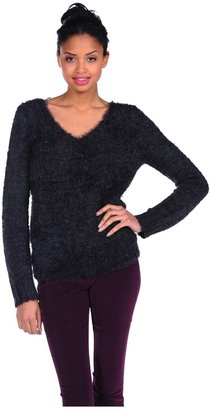 Romeo & Juliet Couture Long Sleeve V Neck Sweater Top