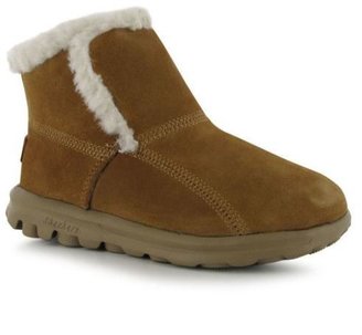 Skechers Girls Go Walk Warm Chugga Boots Lightweight Fluffy Inner