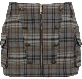 River Island Grey check mini skirt