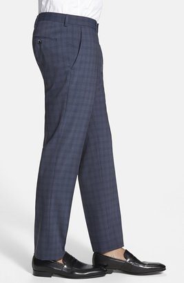 HUGO BOSS 'Genesis' Flat Front Check Trousers