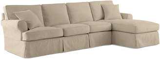 JCPenney FURNITURE PRIVATE BRAND Friday Brushed Canvas 3-pc. Right-Arm Chaise Sectional