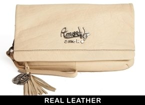Ameko Amused By Winter Ivory Tassel Leather Clutch Bag - winterivory