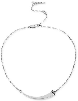 Kenneth Cole New York Silver-Tone Crystal Crescent Accent Necklace