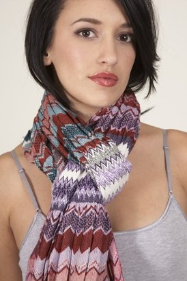 Tolani ZigZag Scarf in Blue/Pink