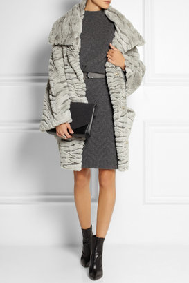 Chalayan Oversized faux fur coat