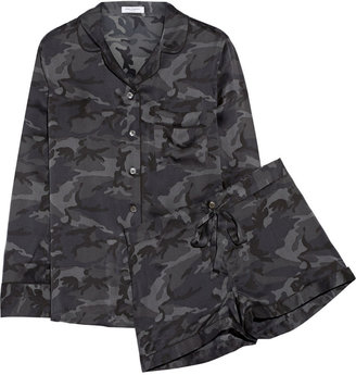 Equipment Lillian camouflage-print washed-silk pajama set
