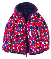 Lands' End Toddler Girls' Printed Fleece Lined Puffer Jacket-Vivid Peony
