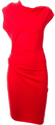 Helmut Lang asymmetric sleeve dress