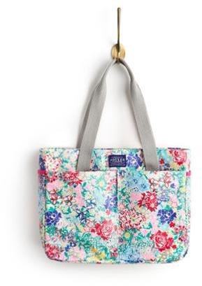 Joules Carrie Womens Large Canvas Shoulder Bag - Creme Chelsea Floral