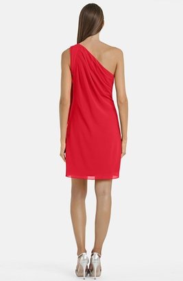 JS Boutique Women's Pleat One-Shoulder Crepe Dress