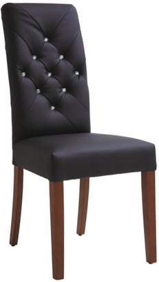 Set Of 2 Vegas Leather Dining Chairs