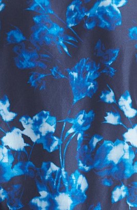 Vince Camuto Center Drape Floral Print Dress