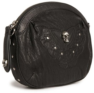 Ameko Amused By Butterfly Leather Black Bag