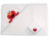 Sesame Street Elmo'S World 100% Cotton Hooded Towel & Washcloth Set