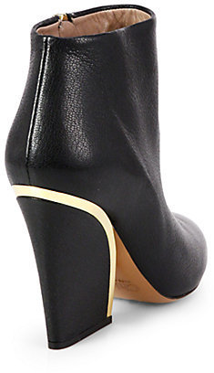 Chloé Leather Wedge Ankle Boots
