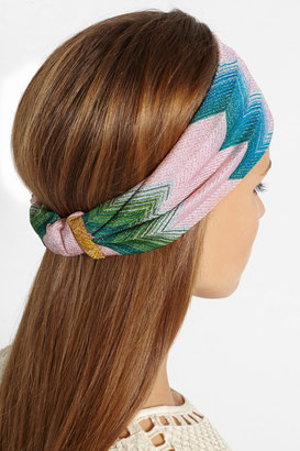 Missoni Metallic crochet-knit headband