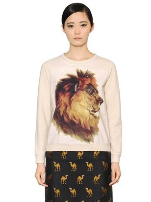 Emma Cook Lion Printed Cotton Sweatshirt