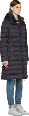 Moncler Navy Quilted Down Moka Coat