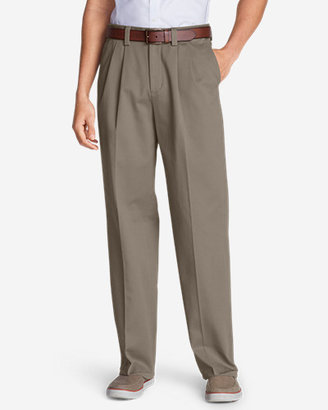 Eddie Bauer Men's Wrinkle-Free Relaxed Fit Comfort Waist Casual Performance Chino Pants
