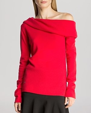 Halston Sweater - Off Shoulder Cashmere