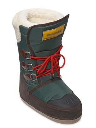 DSquared 1090 Saint Moritz Nylon & Nubuck Snow Boots