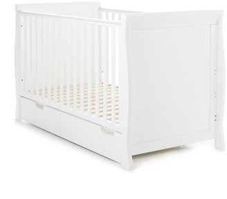 O Baby Obaby Sleigh Cot Bed - White