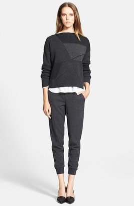 Vince Abstract Wool & Cashmere Boatneck Sweater