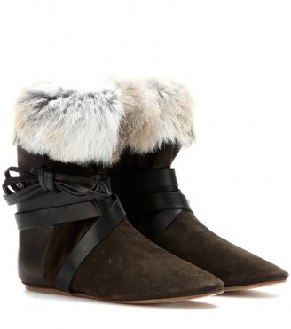 Isabel Marant Nia Suede And Leather Boots